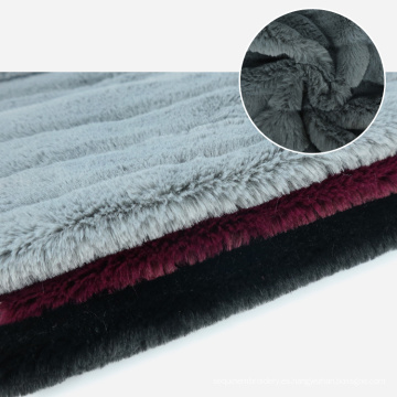 Color personalizado Soft Plush Warp Knited Sherpa Sherpa Changshu Baocustom Artificia Faux Fur Pajamas Fluffy Material Fabrica para el hogar